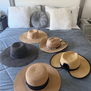 Tan and Black Women's Hat Collection